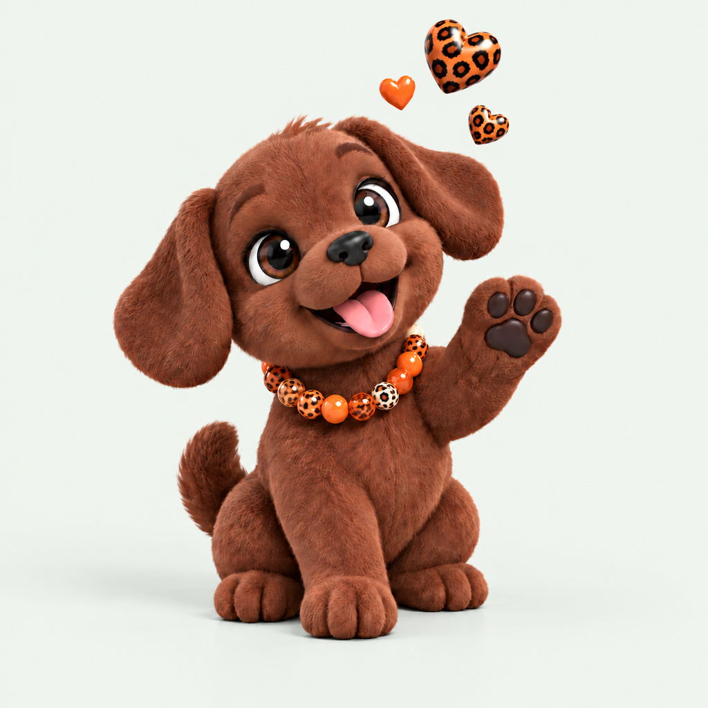 Cartoon hond salie groen