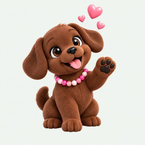Cartoon hond salie groen achtergrond