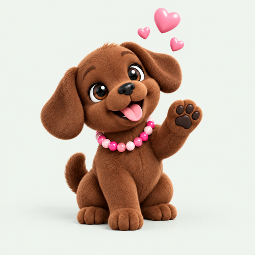 Roze puppy salie groene achtergrond